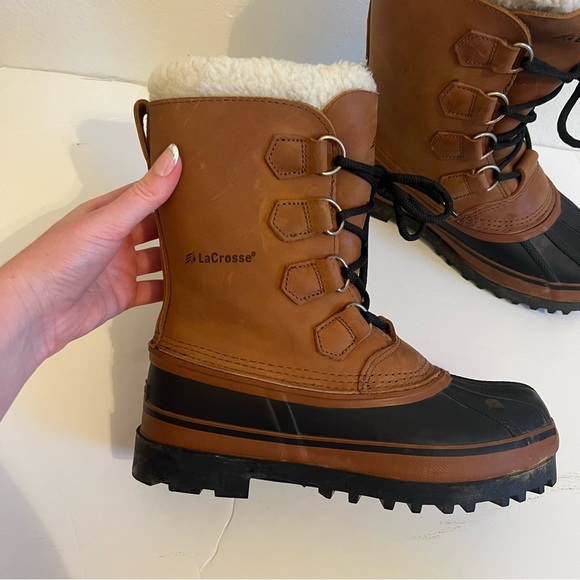 Lacrosse Womens Insulated Leather Rubber Steel Shank Boots - Picture 13 of 13